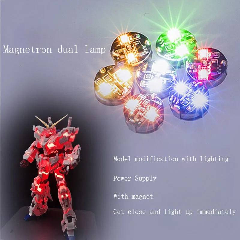 Gundam Model Magnetron Lamp Dual LED Lamp Always On DIY Model Modification Wireless Induction Decorative Accessories