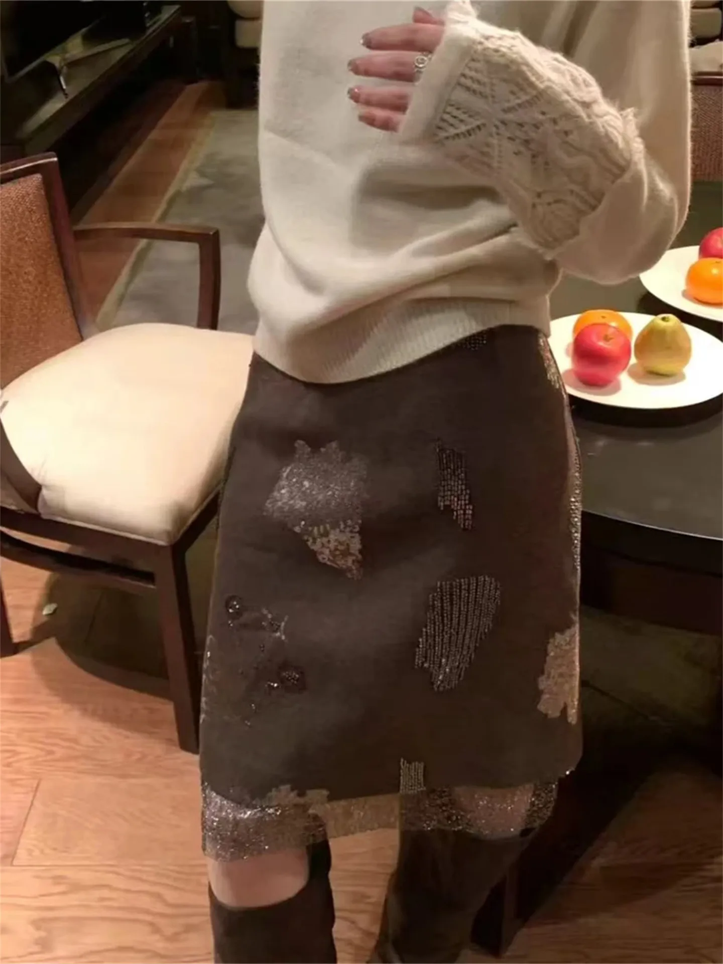 

Корейская ретро-юбка свободного кроя для женщин, модная юбка А-силуэта с высокой талией, защита от УФ-излучения, повседневная одежда, новинка весеннего сезона