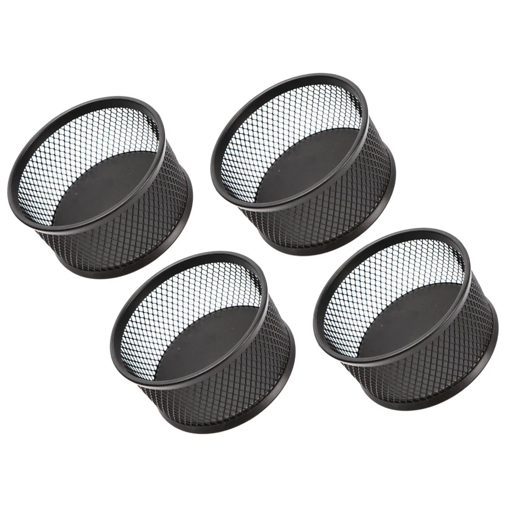 

4 PCS Clip Dispenser Paper Storage Bucket Clips for Hair Multi-functional Holder Bracket Black Fountain Ink