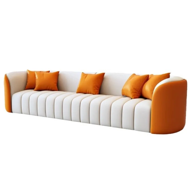 

business office, straight row sofa coffee table combination, hotel homestay medical beauty, home light luxury leather sofa
