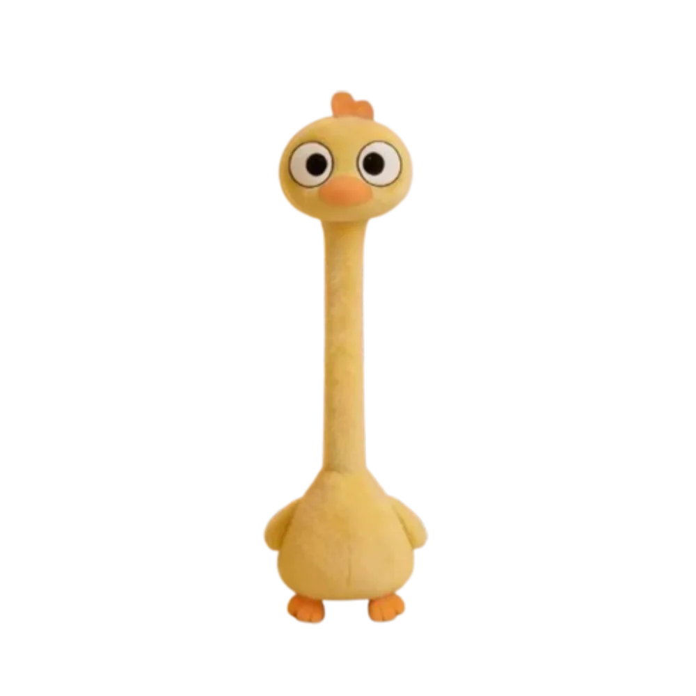 Lustiges Design Langhalsiges Huhn Plüsch-Schlüsselanhänger Weiße Farbe Niedlicher Giraffen-Taschenanhänger 40CM Kreatives Geschenk