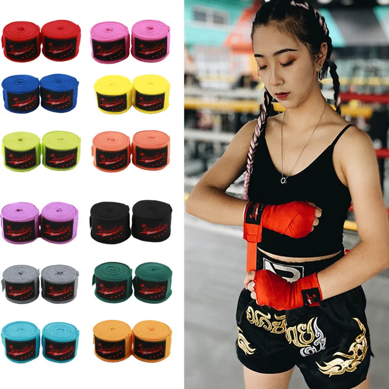 2pcs 3/5m Boxing Bandage Boxing Sport Kickboxing Muay Thai Handbands Elastic Bandage Combat Training Gloves Wraps Bandage