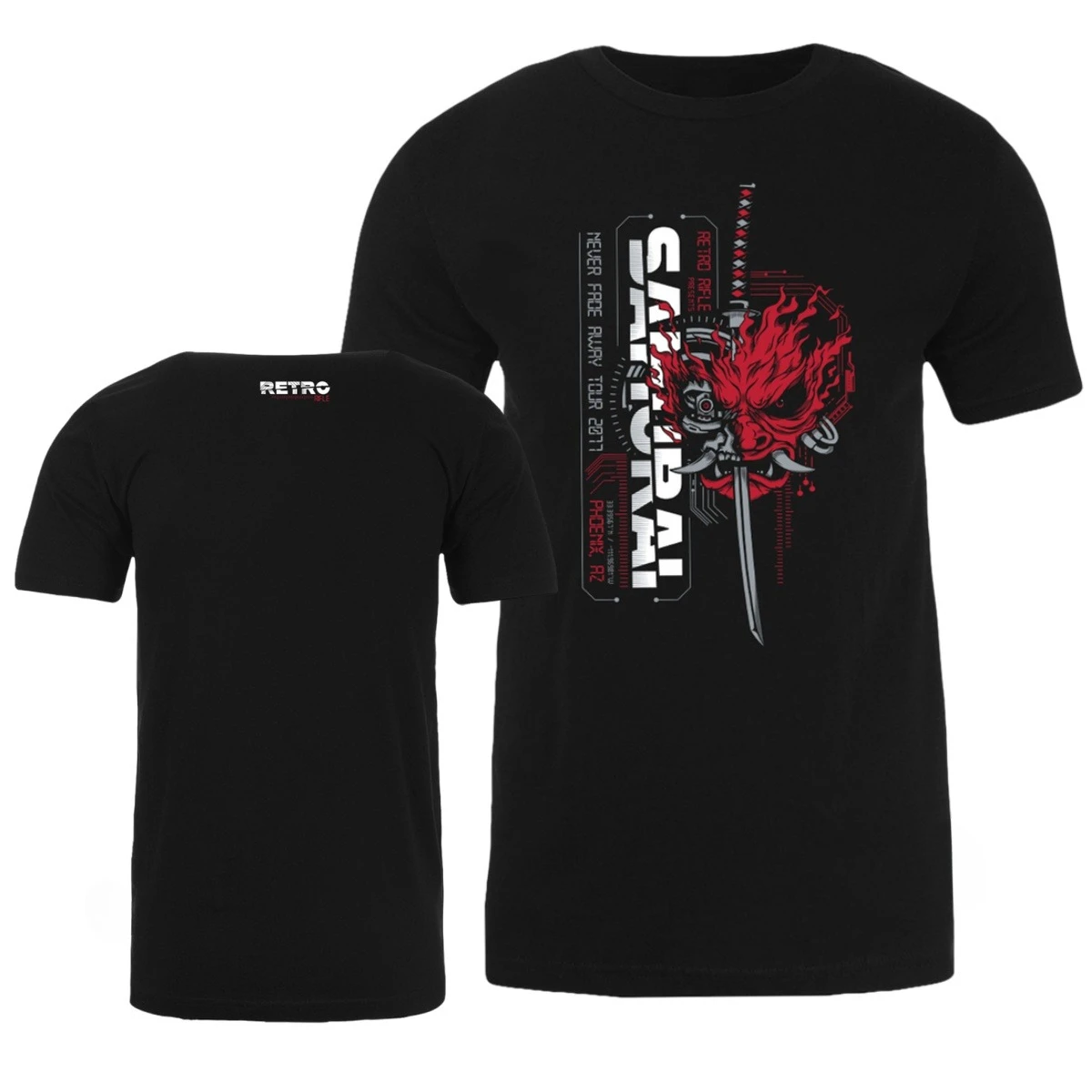 Retro Rifle - Men's T-Shirt - Samurai 2077 Graphic Printing High-end Luxury Unisex Style Both of Men and Women