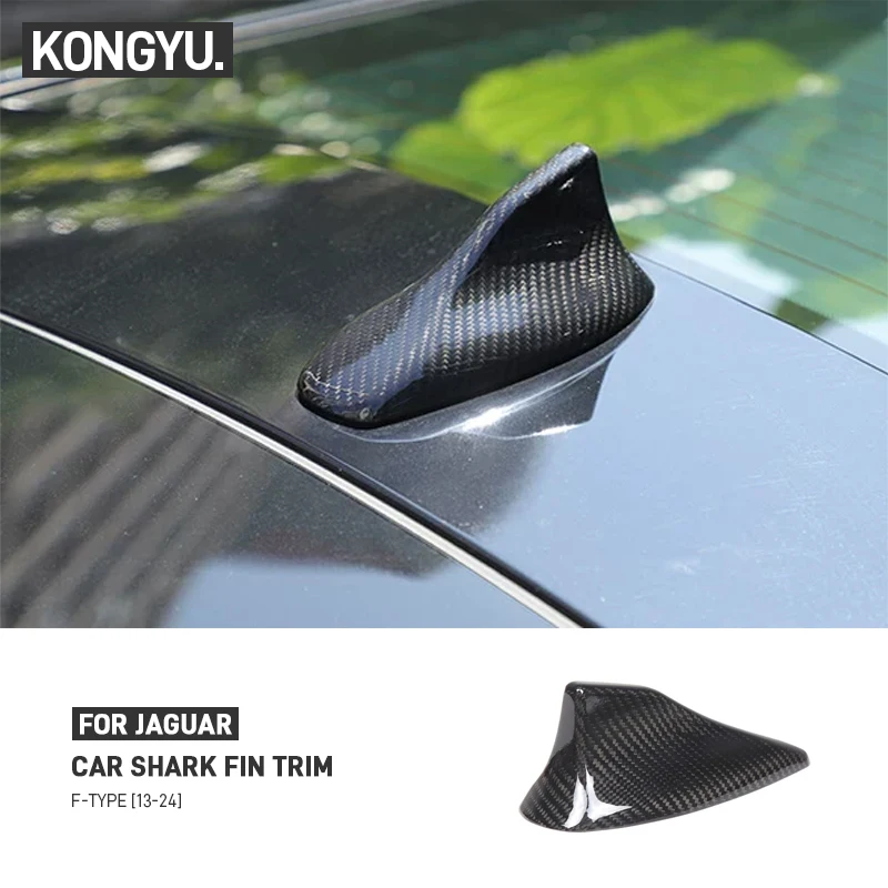 

For Jaguar F-Type X152 2013-2024 Real Carbon Fiber Car Shark Fin Trim Cover Sticker External Decoration Accessories