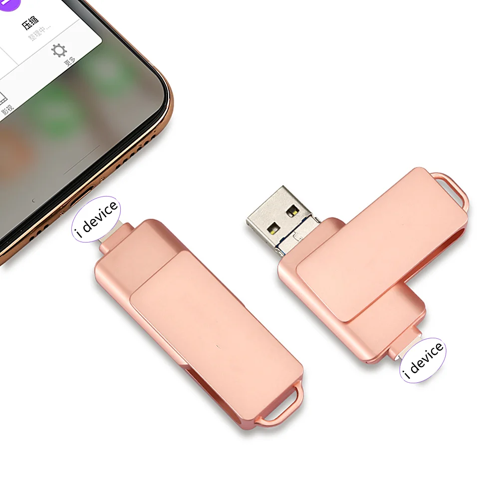 Imagem -05 - Memory Stick Flash Drive para Iphone Lightning Ios Otg Pendrive tipo c Usb 3.0 2tb 1tb 512gb Novo