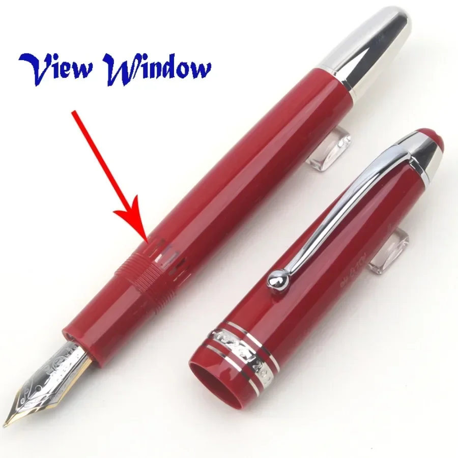 مجموعة خاصة كلاسيكية عالية الجودة MB الأصل المكبس ملء قلم حبر أخضر أسود أحمر أزرق الراتنج مكتب الكتابة 1924/2025