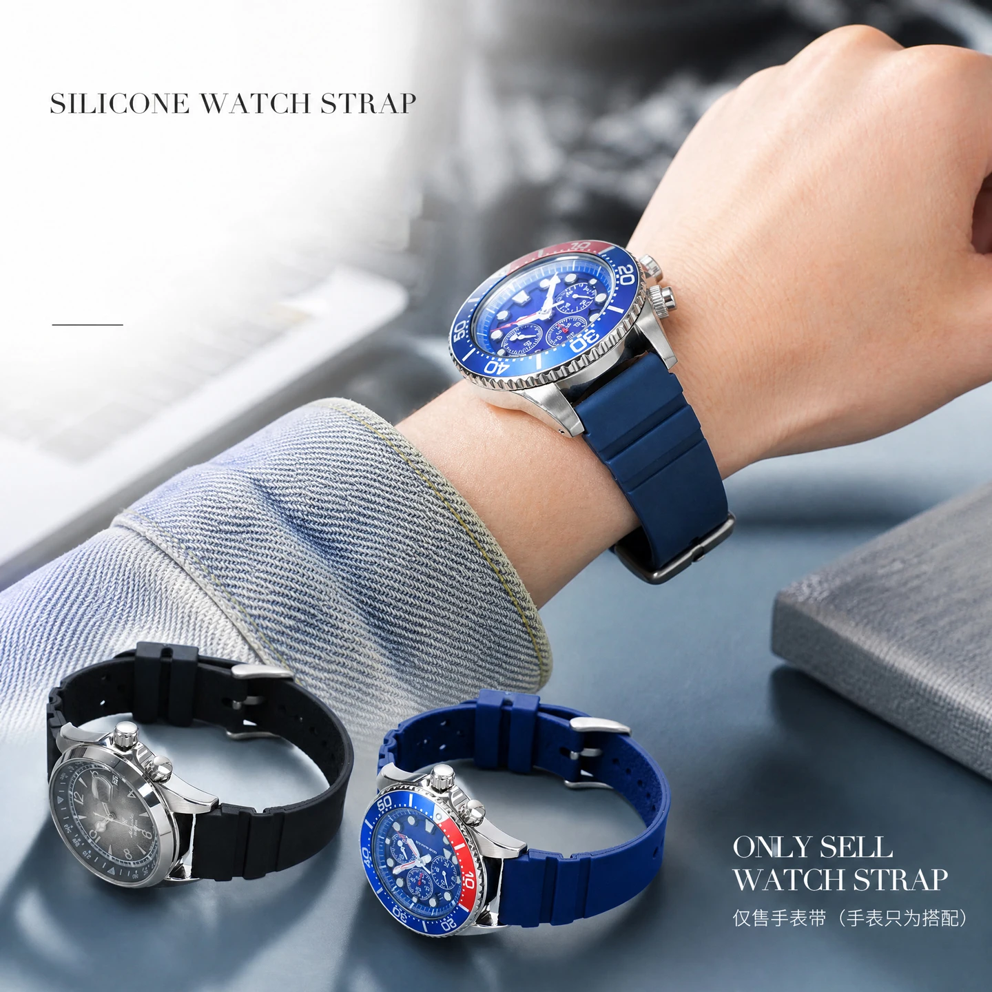 Silicone Rubber Strap 20mm 22m - огляд і ціна Seiko Watch 5 Sports