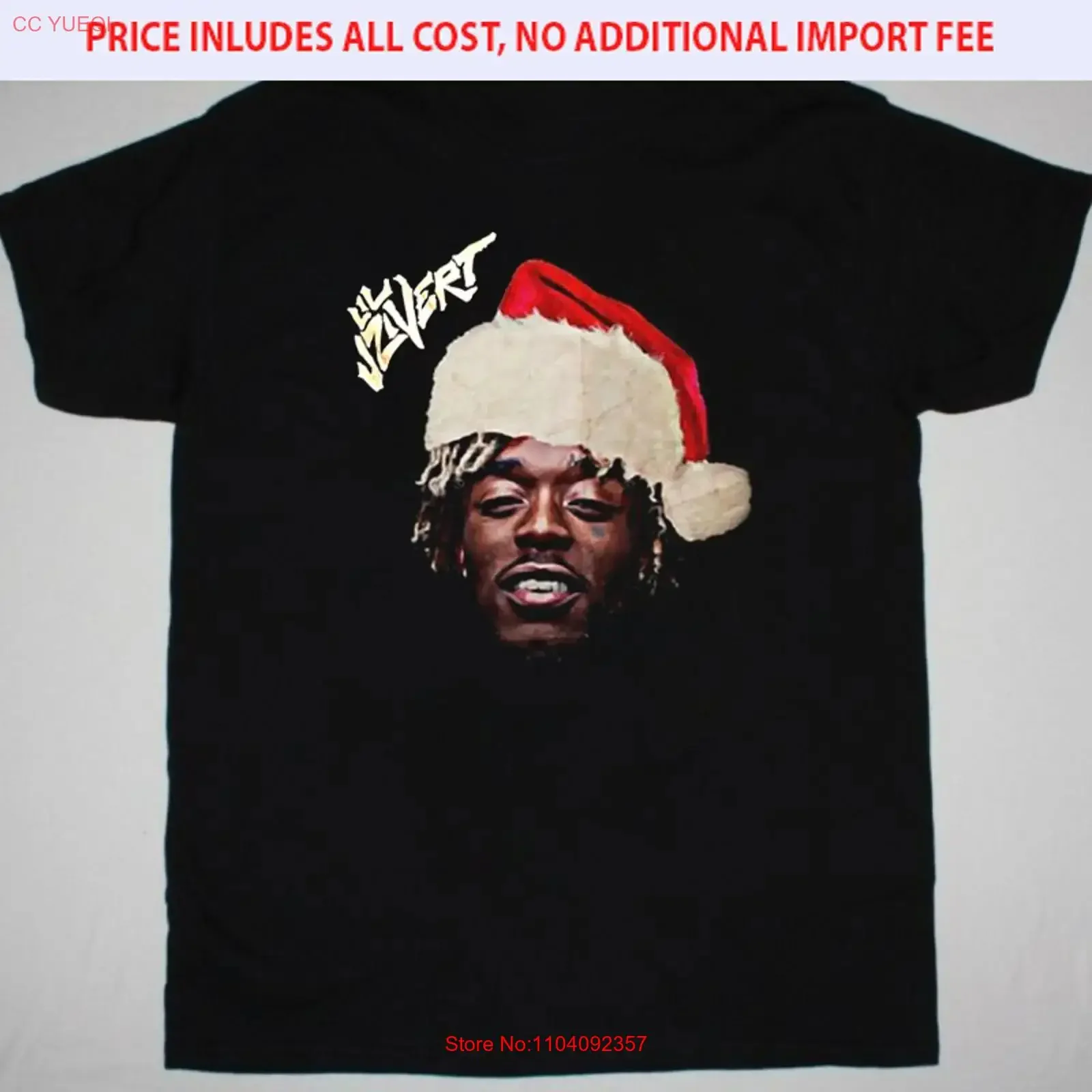 Nueva camiseta Happy Christmas Lil Uzi VerT de algodón negro, todas las tallas, CO_311, estilo vintage lavado, unisex, cómoda, ropa de calle