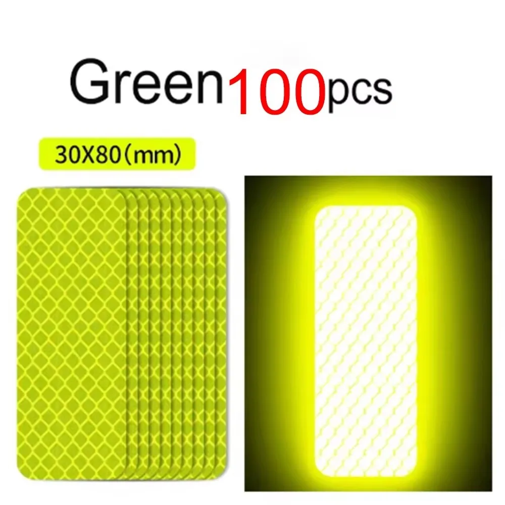 

100pcs Baby Stroller Warning Sticker Baby Pram Anti-collision Reflective Patch Waterproof Safety Night Light Patch