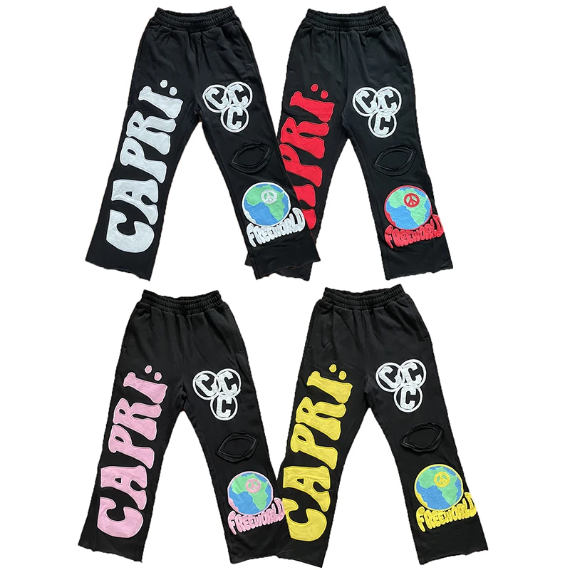 

Брюки-клеш Project Capri, повседневные спортивные длинные брюки с вставками, свободного кроя, для мужчин и женщин, молодежные, на каждый день, весна-лето