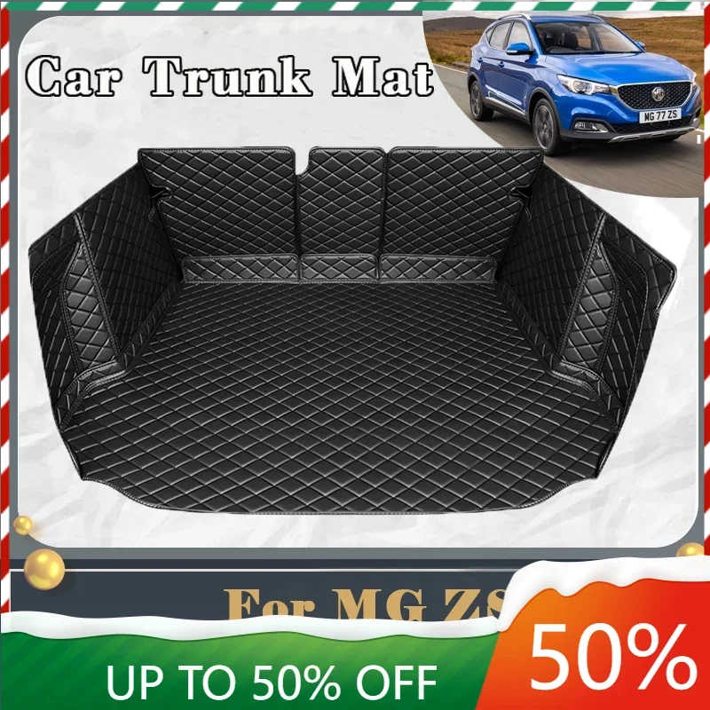 Car Trunk Mat For MG ZS ZX ZST Astor ZS11 2018~2024 Dirt-resistant Fully Trunk Mat Rear Cargo Tray Car Accessories 2022 2023