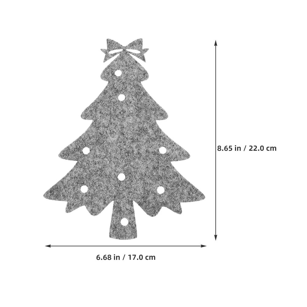 ชุดถุงใส่ช้อนส้อมลายต้นคริสต์มาส 8 ชิ้น ปลอกคลุมมีดส้อมสำหรับเทศกาลคริสต์มาส ของตกแต่งโต๊ะอาหาร ปลอกใส่ช้อนส้อมคริสต์มาส