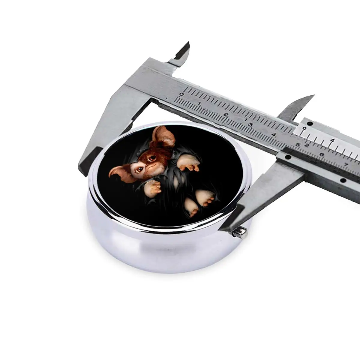 G-Gremlinses صندوق حبوب معدني Gizmo فيلم Mogwai الوحش الرعب ريترو الخيال العلمي 3-مقصورة منظم حبوب منع الحمل صندوق تخزين الحاويات #3