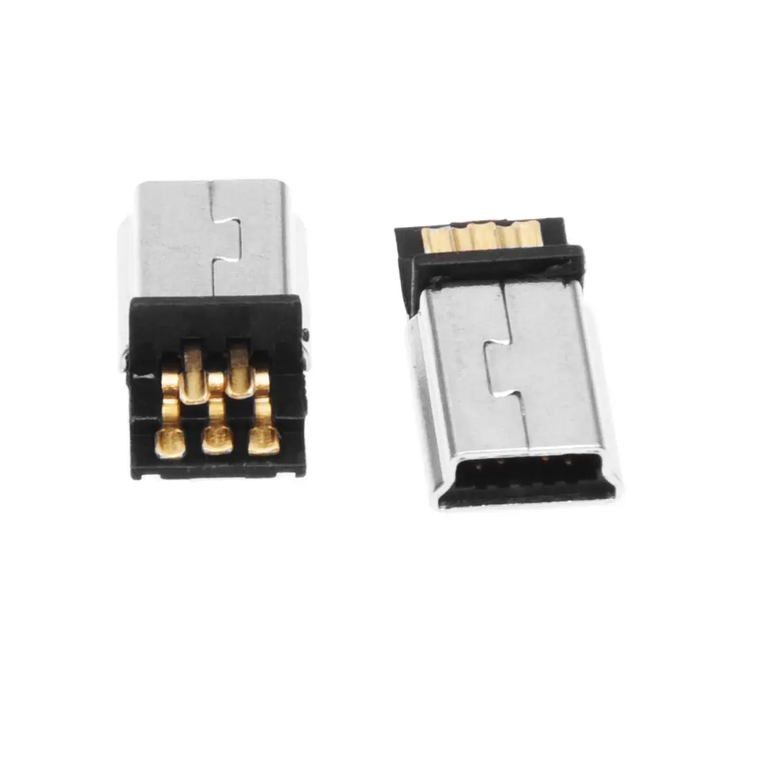 10 قطعة USB صغير 5 دبوس ذكر التوصيل DIY SMT موصل فضي لهجة رمادي داكن