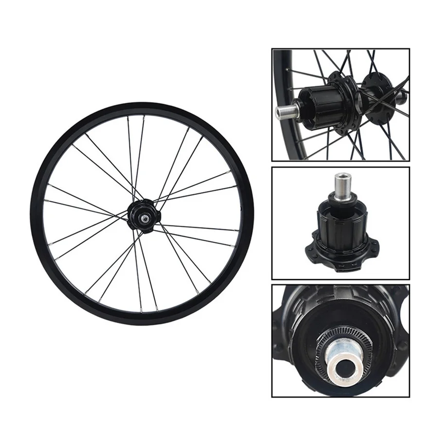 JKlapin16Inch 349 74x112MM External 7Speed Wheelset 4 Bearing Aluminum Alloy Wheels Rims For Brompton Bicycle