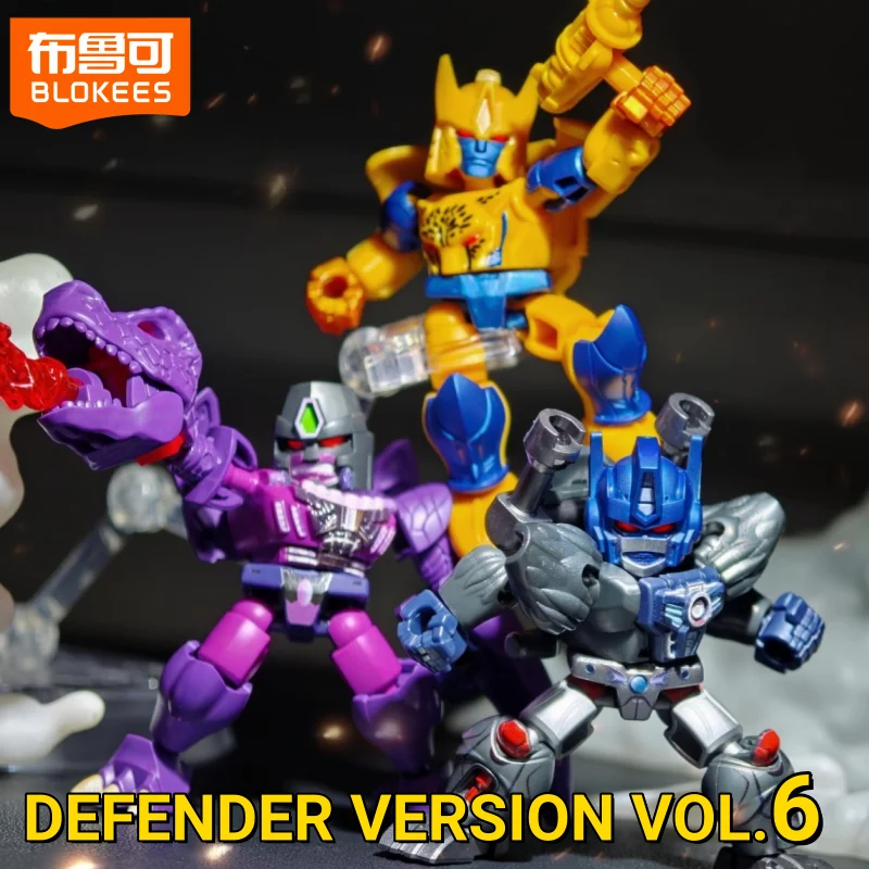 2026 Blokees Transformers Defender Vol.6 Brutal Fang Blind Box Beast Wars Optimus Prime Megatron Figurine d'action de collection