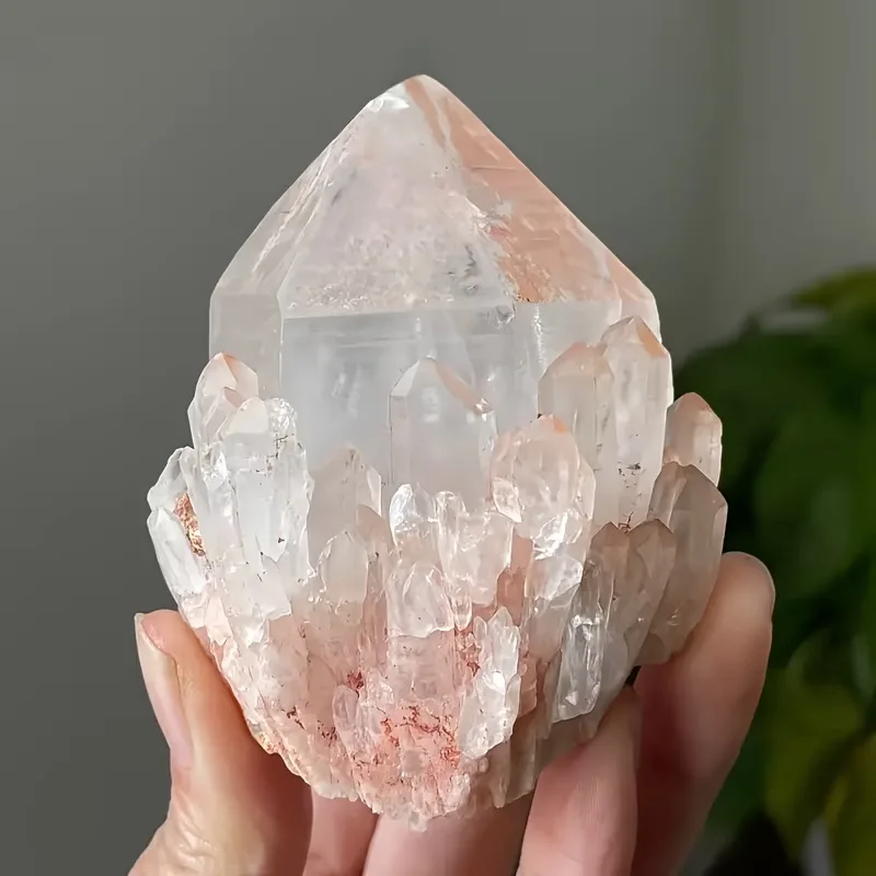 Natural White Crystal Cluster Pineapple Crystal Backbone Rough Stone Ornament