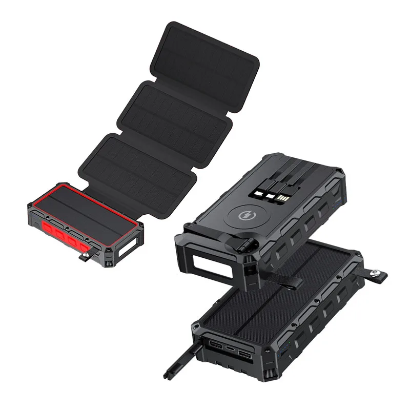 

Hand Crank Solar Power Bank 20000mAh Portable Wireless Charger Powerbank for iPhone Samsung Huawei Xiaomi External Spare Battery