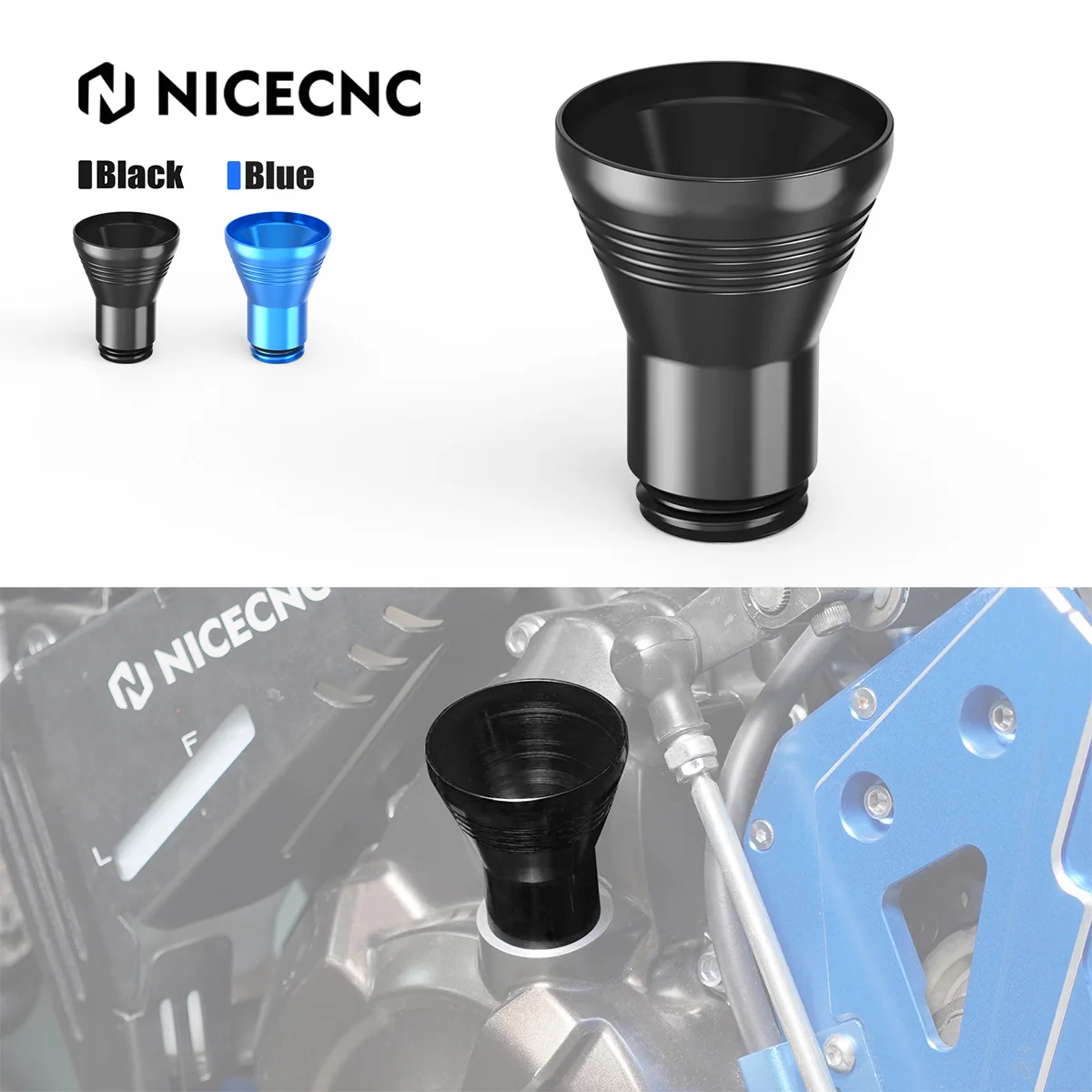 For Yamaha Tenere 700 XTZ700 2019-2024 NICECNC Oil Filler Funnel Tenere 700 Rally Edition 20 2021 2022 2023 2024 World Raid 2022