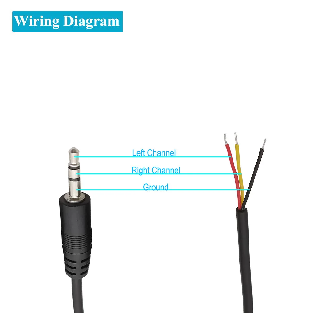 3.5mm 2.5mm Male Plug/Female Jack to Bare Wire Open End TS Mono/3 Pole/4 Pole TRRS Stereo Plug Jack Connector Audio Cable