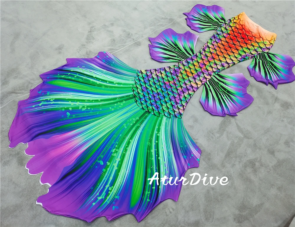 Professional Mermaid Fighting fish fishtail aquarium Displays sequined fishtail Large Size suitable for mahina silicon fins