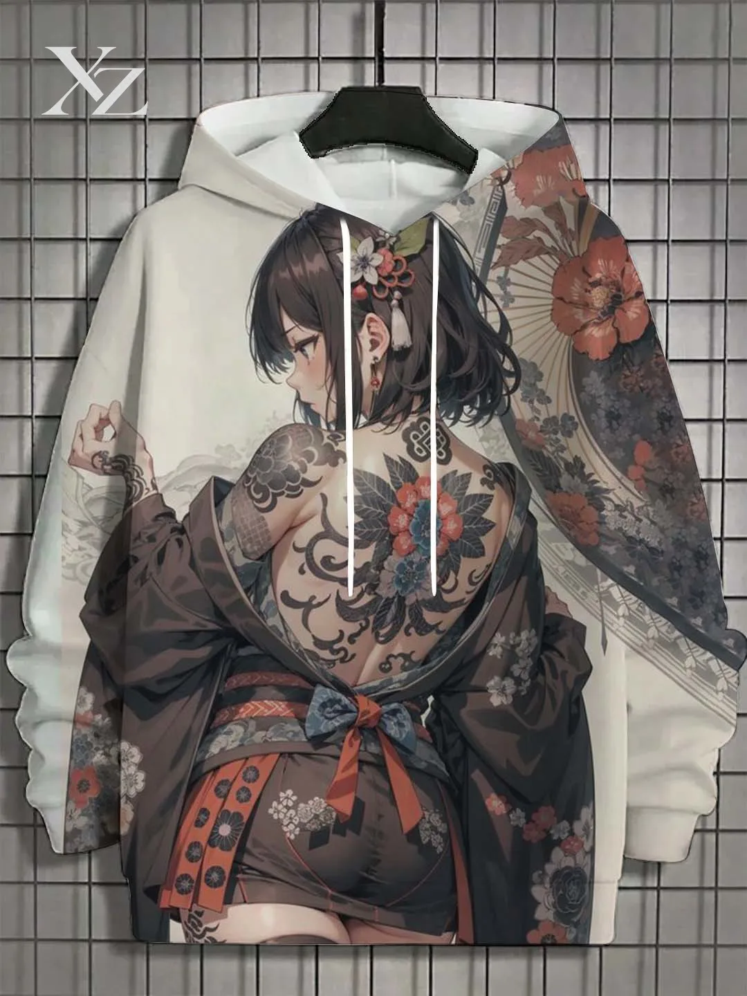 Premium 3D Print Anime Samurai Girl Hoodie Streetwear Pullover For 2026 Durable Unisex Party Top
