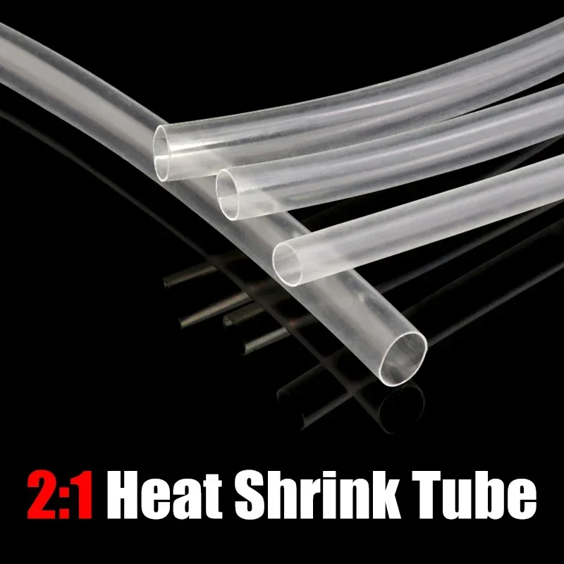 

Diameter 0.8mm ~ 15mm Super Thin Wall Flexible Earphone Line Heat Shrinkage Tube Cover Professional Audio Wire Sleeve Wrap Clear