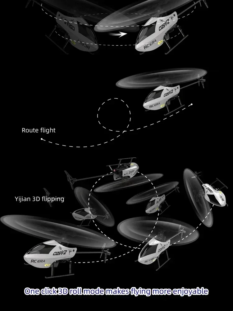 リモートコントロール航空機,c129,v2,2.4GHz, 6軸,インテリジェント,電気プロ,シングルパドル,補助翼なし,耐衝撃性