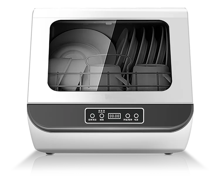 غسالات الأطباق المنزلية الذكية وعاء صغير غسالة أطباق المطبخ مع نظام تجفيف التعقيم