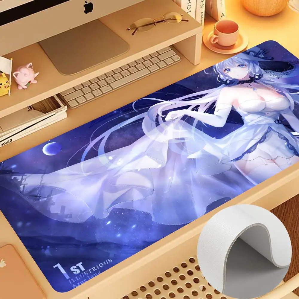 U-Unzen A-Azur L-Lane G-Game Anime Mouse Pad Mice Pad Leather Mouse Mat PC Game Accessories Double Sided PU Desk Mats Carpet Ant