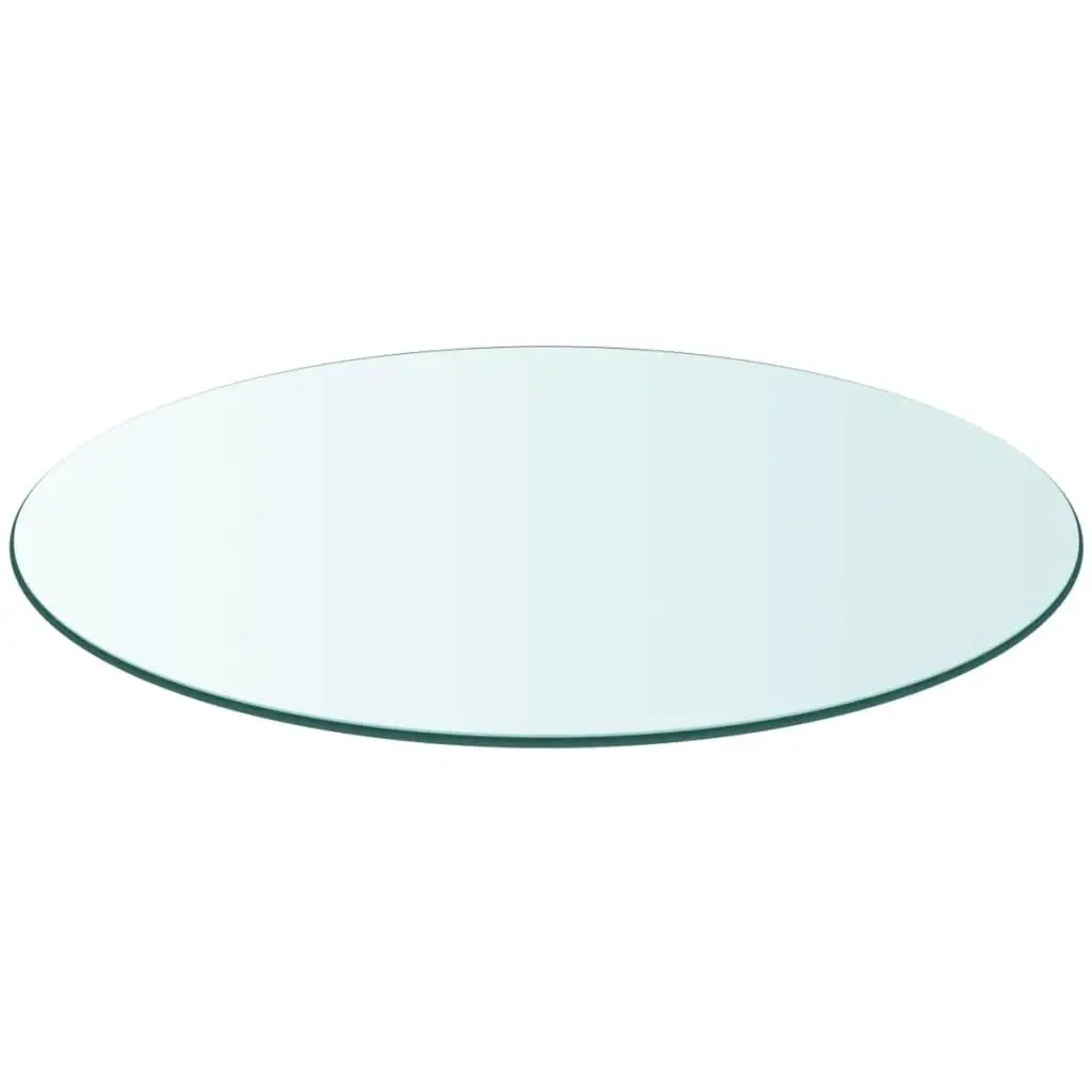 23.6'' Round Tempered Glass Table Top - Durable & Stylish for Home Decor