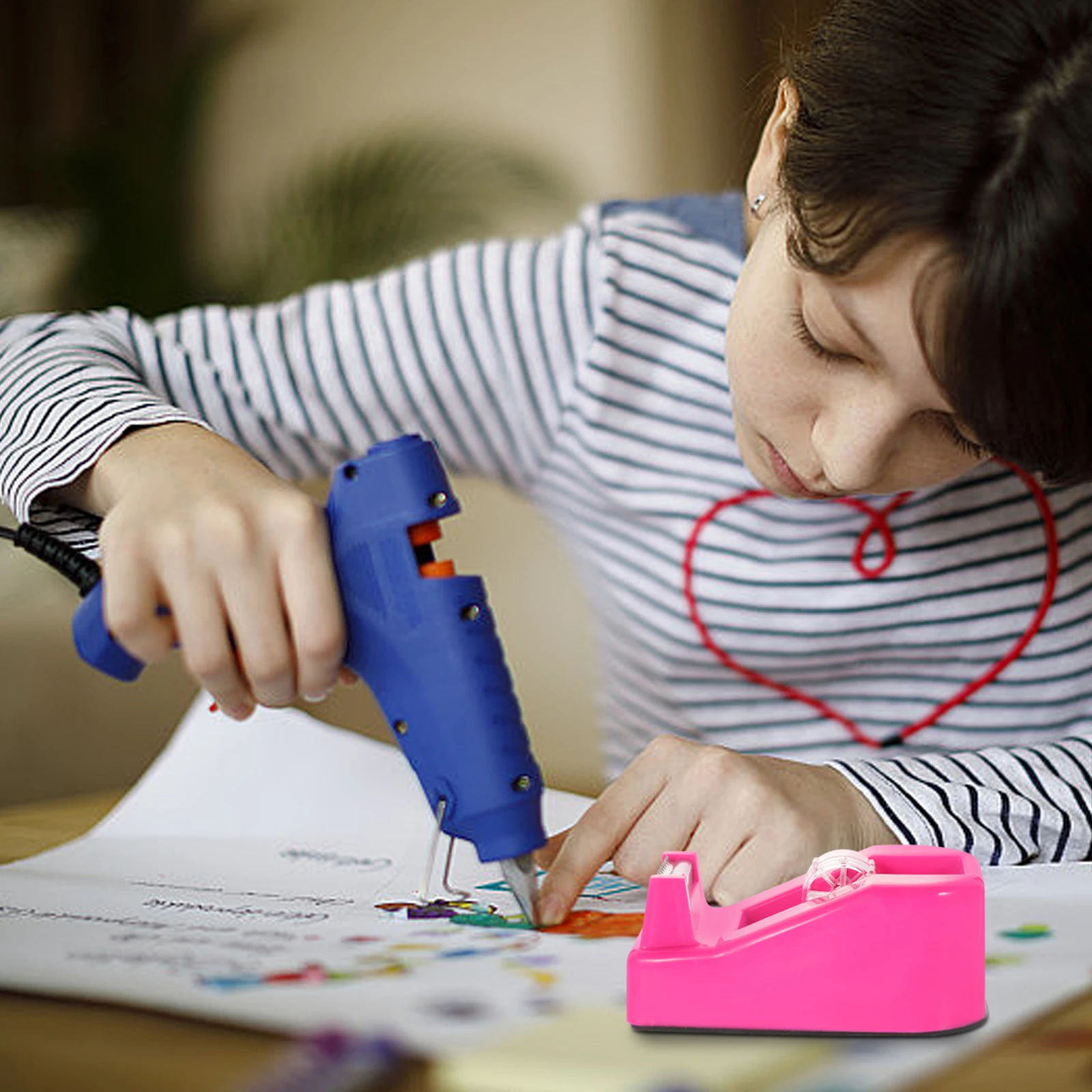 

HONMEET Desktop Tape Cutter Dispenser Automatic Adhesive Tape Holder for Office Desk Storage Stand