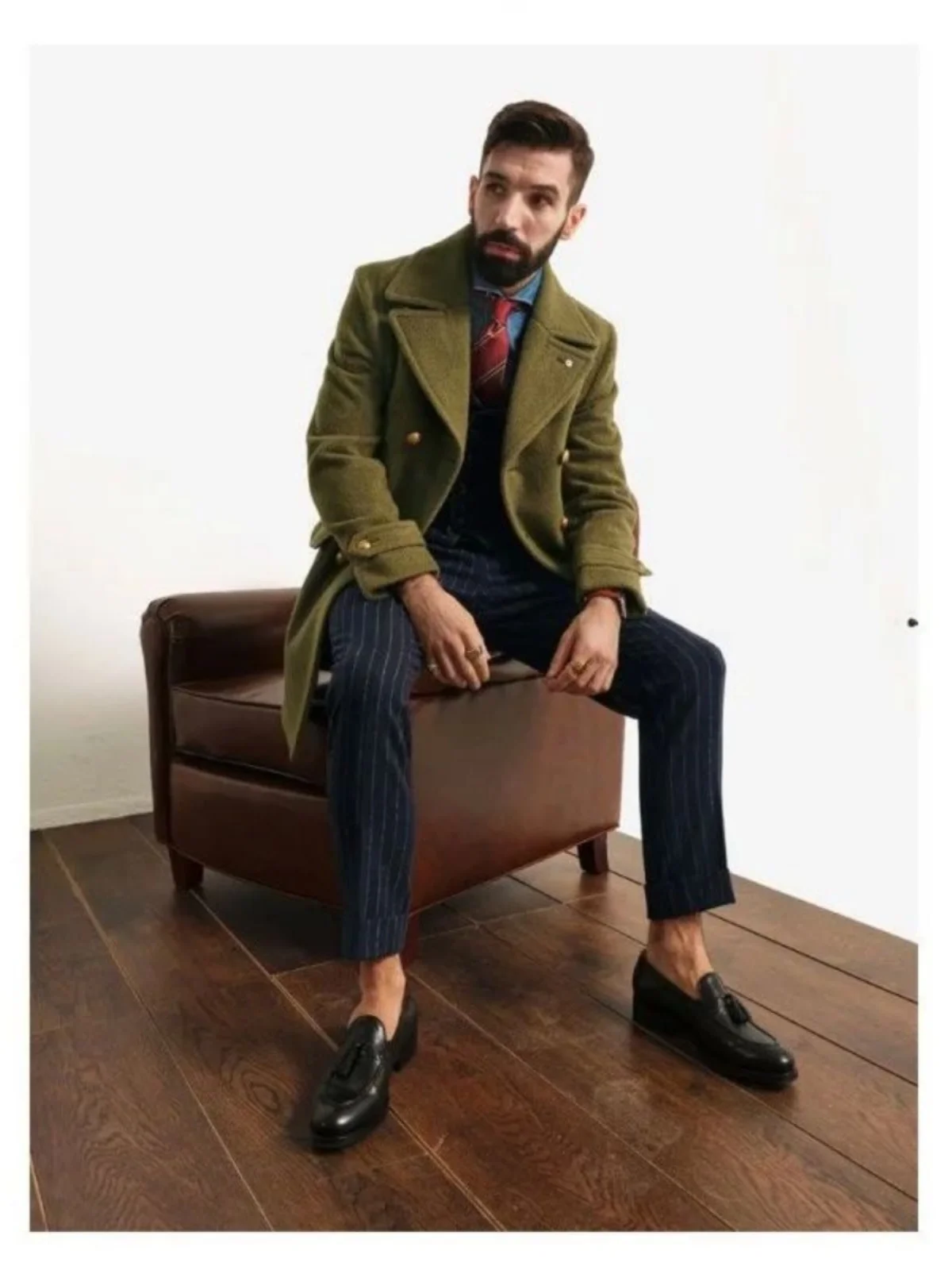 

Мужское шерстяное пальто средней длины Briti Sle, осеннее, модное, приталенное, с карманами, прямым подолом и застежкой-молнией