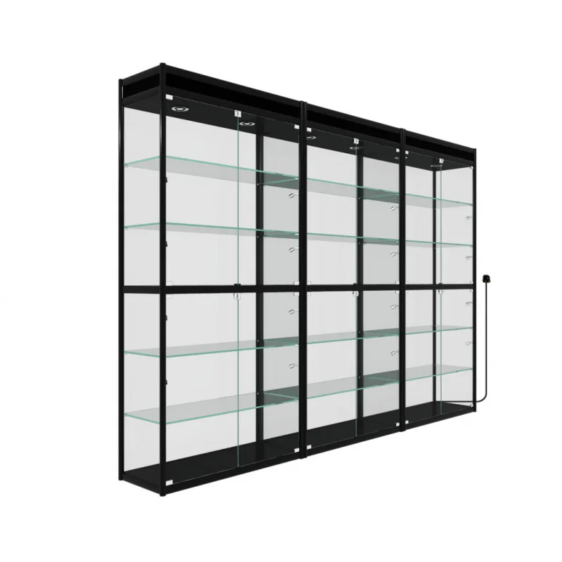 Custom. Factory custom 72-inch aluminum frame glass display with light