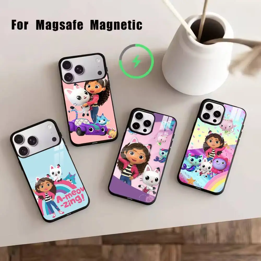 

G-Gabby Cats Phone Case For iPhone17,16,15,14,13,12,11 Plus,Pro Magnetic with Magsafe Wireless Charging