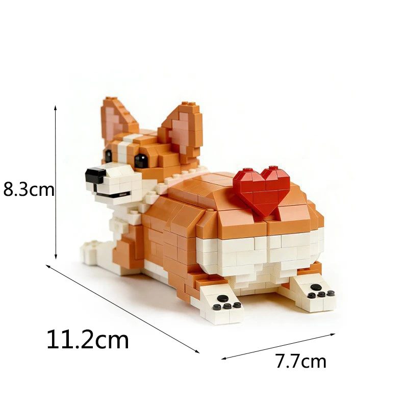 

Creative Building Block Corgi Model Assembly Toys Construction Set Home Decorations Bricks Model Birthady Gifts 14+y