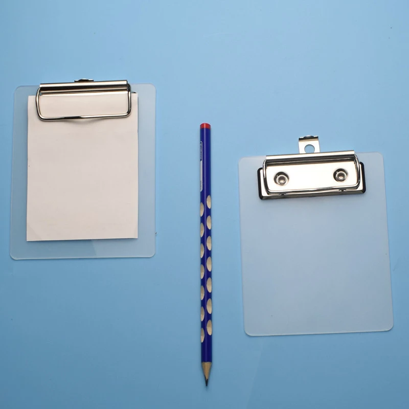 

Transparent Acrylic Mini Clipboard – Sturdy Metal Clip, Clear Design for Office, School, or Craft Use