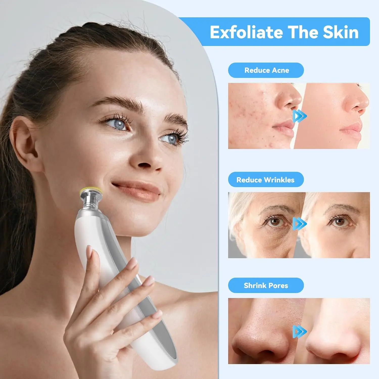 Handheld Diamond Microdermabrasion Machine Newest Facial Peeling Beauty Device Blackhead Removal Acne Clearning Skin Care Tool