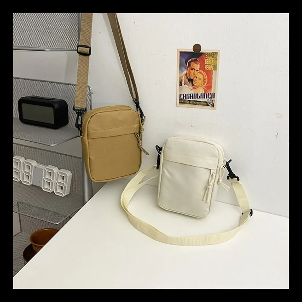 High Quality Oxford Cloth Crossbody Bags Black White Khaki Minimalists Shoulder Bag Long Shoulder Strap Tote Bag Men Women