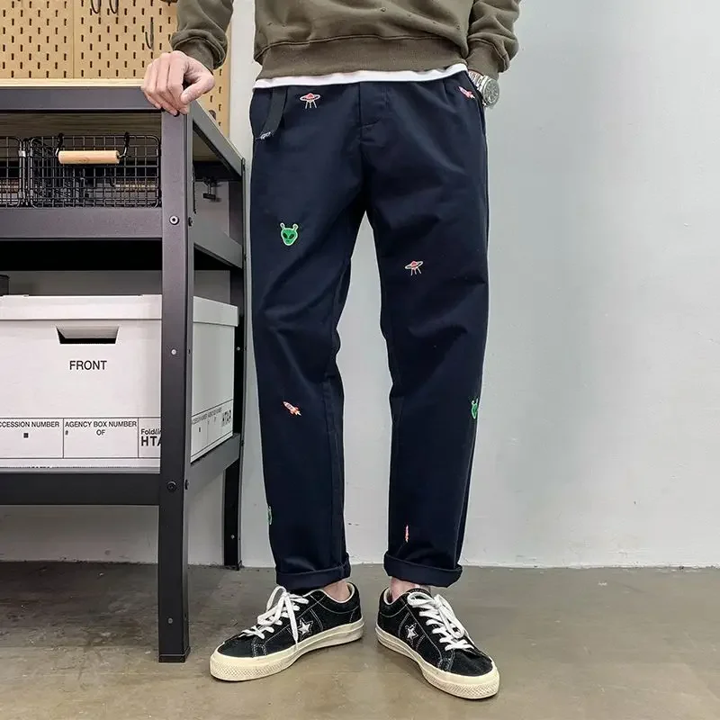 Sweatpants for Men Black Man Sports Pants Cotton Autumn and Winter Plain Trousers Cropped Plus Size Xxxl Comfortable Luxury Gym