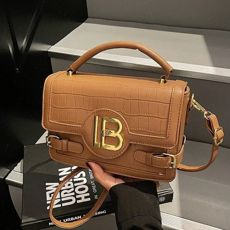 

Модная кожаная женская сумка на плечо, роскошная брендовая известная дизайнерская элегантная классическая элегантная винтажная сумка на подкладке ​