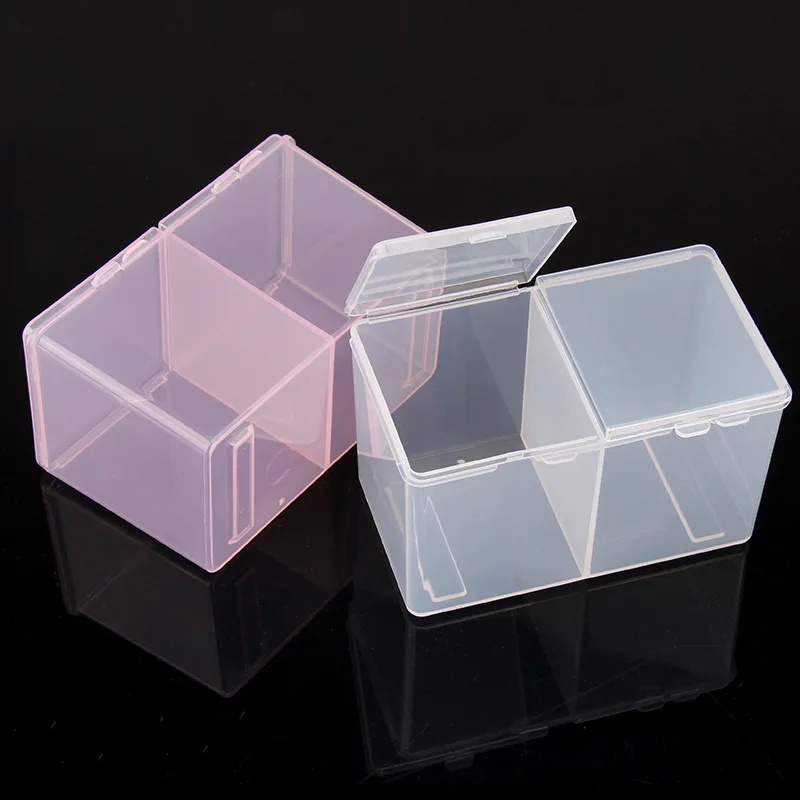 Portable Storage Box Nail Accessoires Wipes Cotton Pads Swab Rods Container Case Nail Art Toos Organizer