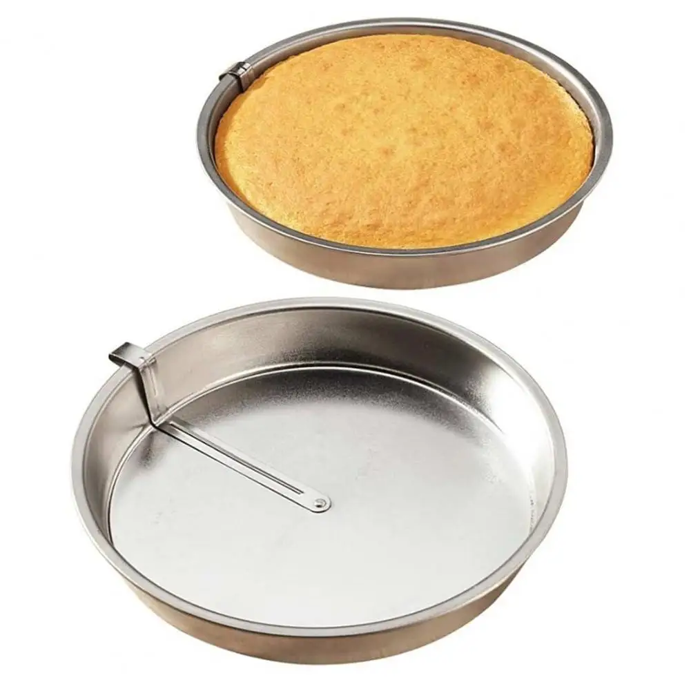 

Stainless Steel Round Cake Pan Non-Stick Easy-Release Baking Mold for DIY Oven Cakes Heat-Resistant Oven Mold for Home Baking Ki