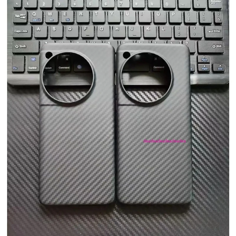 

Original Case For OnePlus 12 Case Carbon Sandstone Black Wood Bumper Karbon Protective Cover Case For One Plus 12 5G OPO