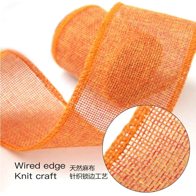 3M/Roll Burlap Ribbon 6cm Colorful Natural Jute Ribbon Jute Fabric Trims Ribbon for DIY Christmas Wrapping Crafts Wedding Decor