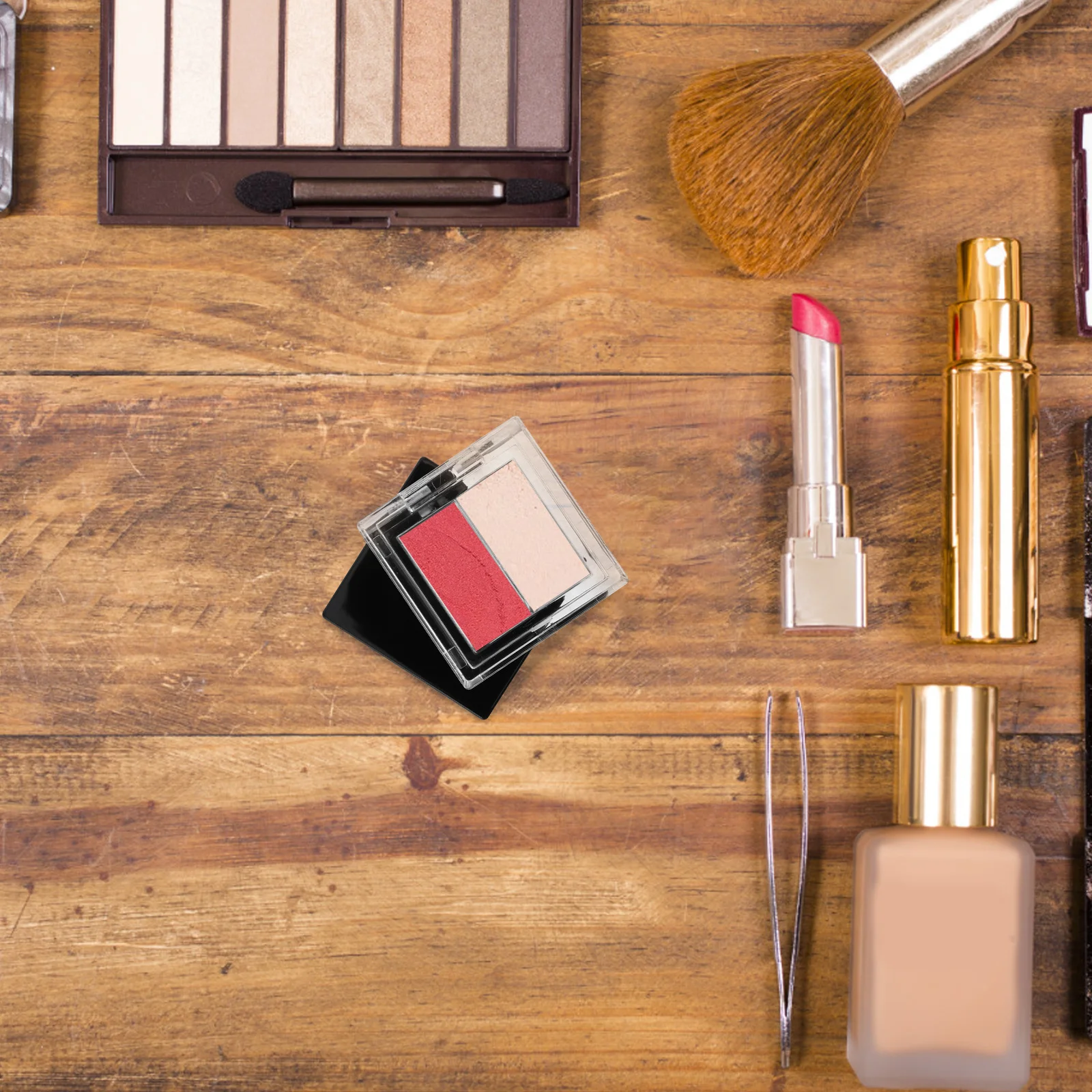 

2pcs Eyeshadow Refill Palette Multifunctional Diy Makeup Organizer Portable Travel Case For Lipstick Blush Highlighter Empty