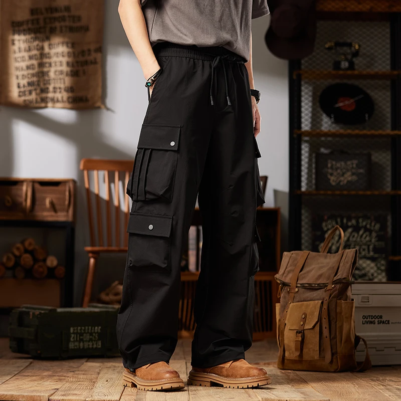 ผู้ชายฤดูร้อนน้ําหนักเบากลางแจ้งStreetwearแฟชั่นPlusขนาดหลวมสบายๆกางเกงผู้หญิงDrawstring Y2kกางเกง