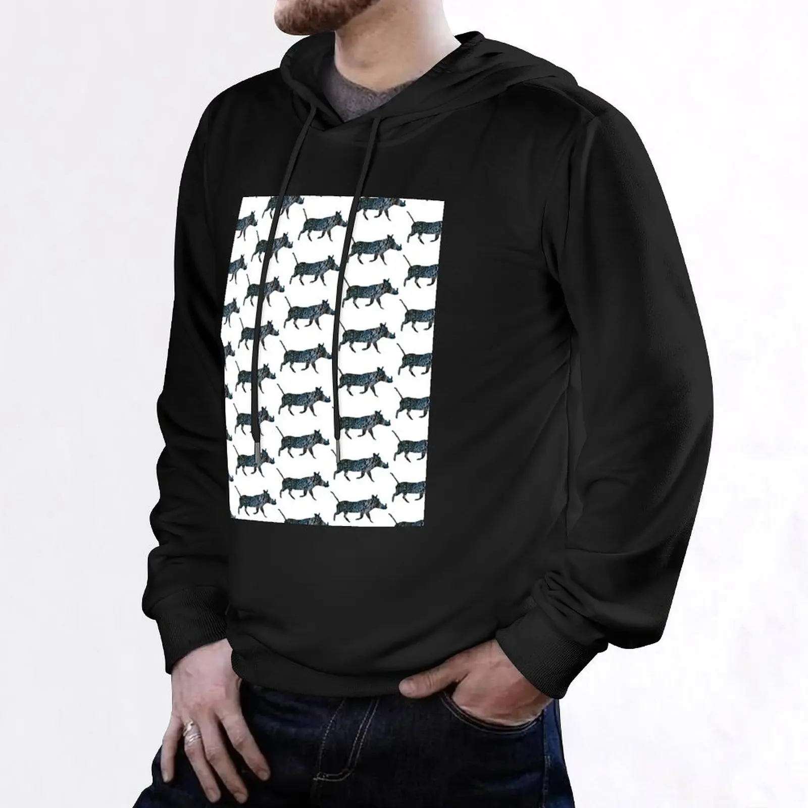 Warthog: silver & blue Pullover Hoodie mens designer clothes men's clothes autumn new products tracksuit