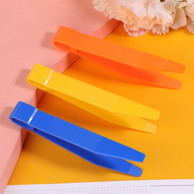 10pcs Durable Plastic Clip Tweezers Fine Motor Learning Toys For Kids Study Tools Set