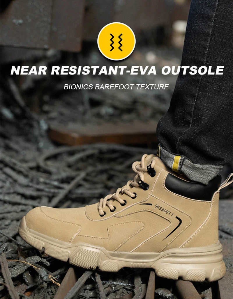 Männer Stahl Kappe Sicherheit Arbeit Stiefel Unzerstörbare Bau Sicherheit Stiefel Pannensichere Männliche Arbeit Schuhe Schutz Schuhe – Detail 9